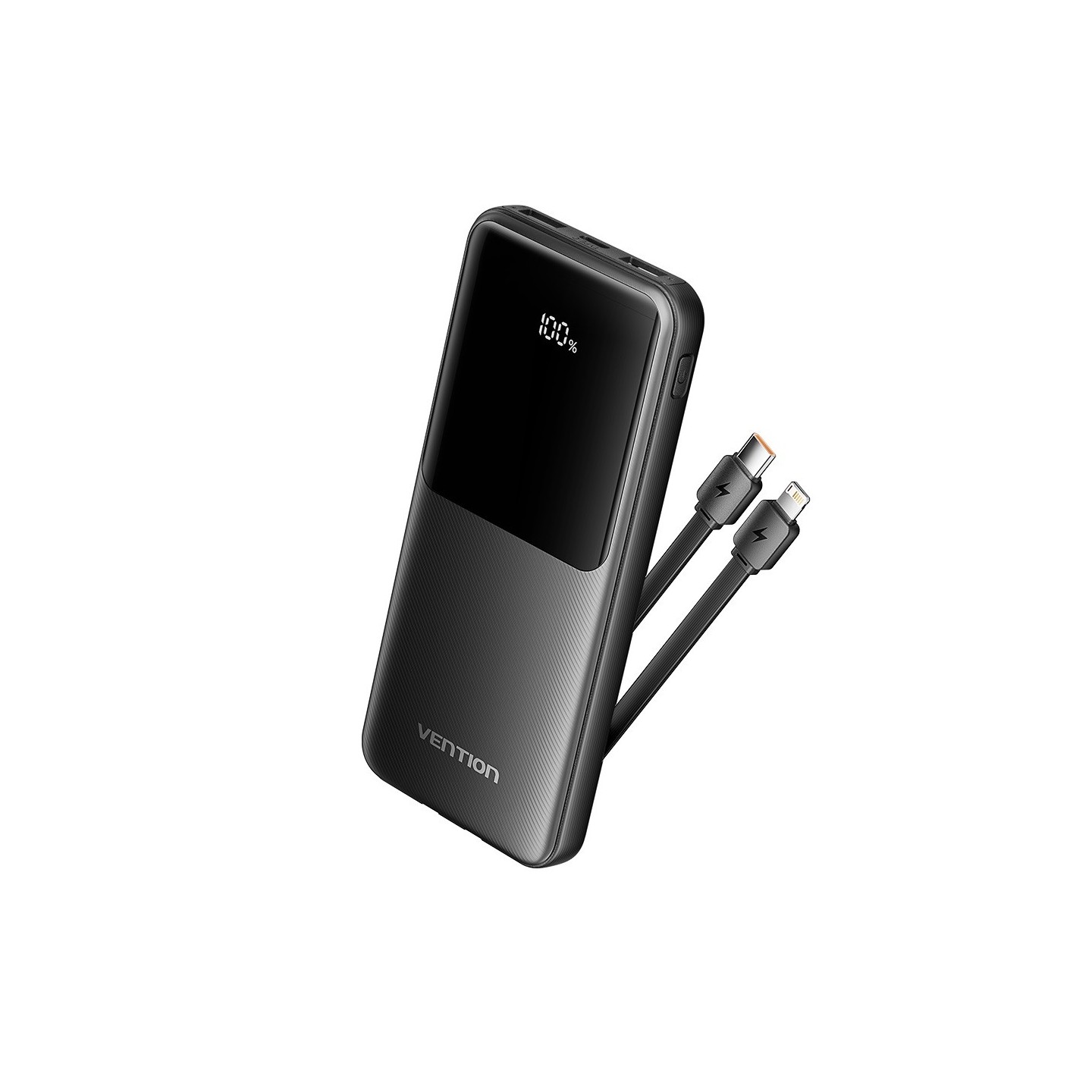 Vention Powerbank 10000mAh 22.5W Built-in USB-C+Lightning - FHOB0 - Black — Buy in Cyprus with Fast Delivery