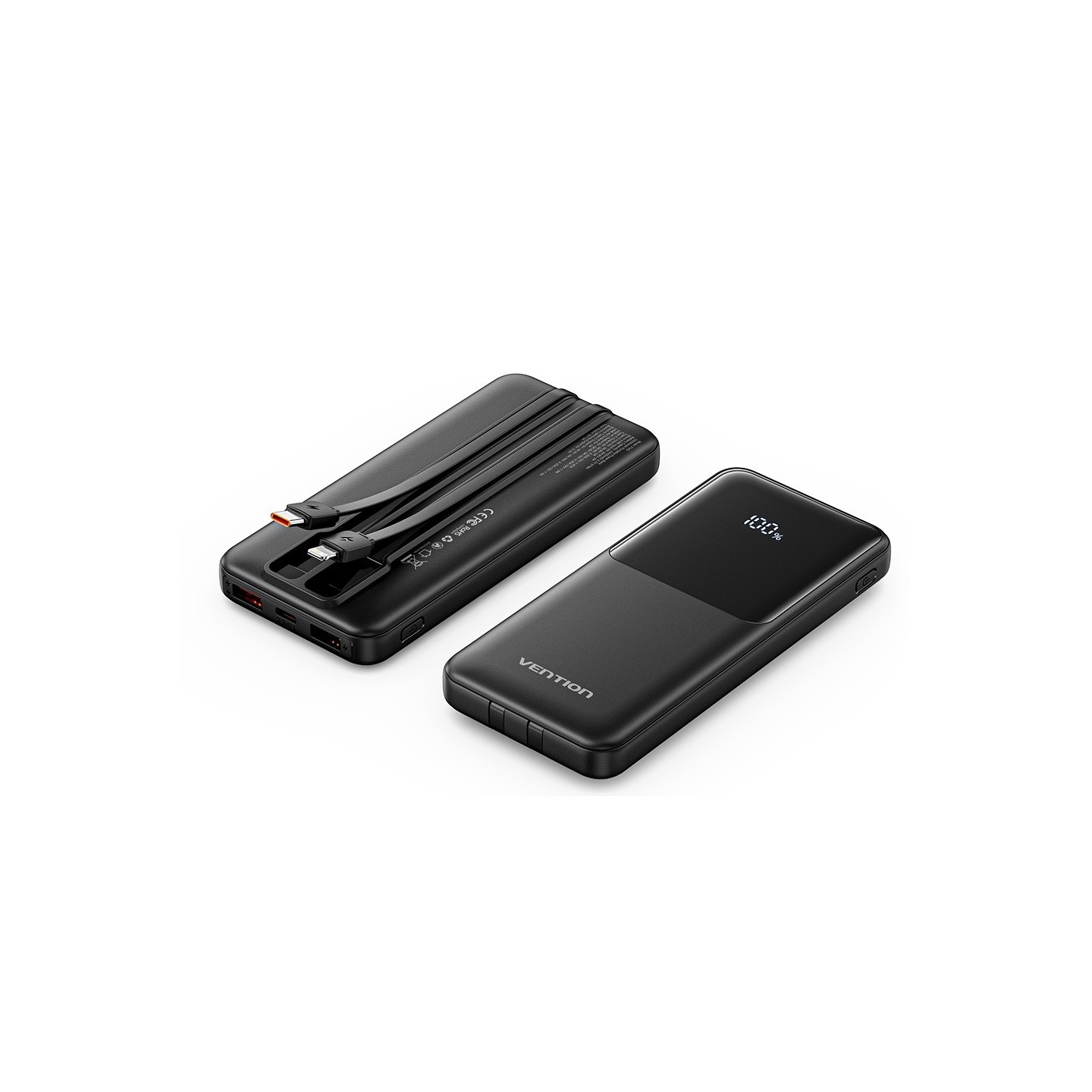 Vention Powerbank 10000mAh 22.5W Built-in USB-C+Lightning - FHOB0 - Black — Buy in Cyprus with Fast Delivery