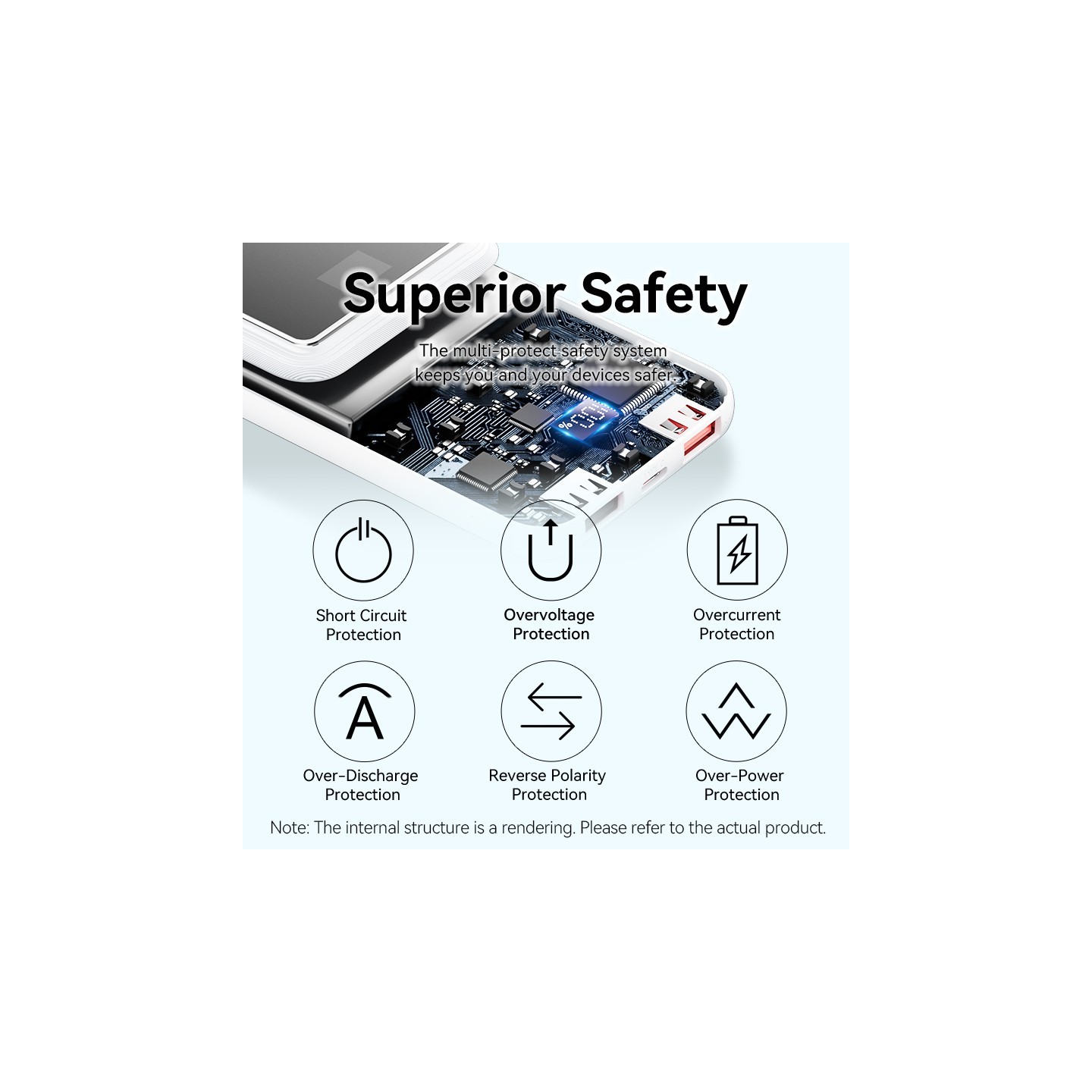 Vention Powerbank 10000mAh 22.5W Built-in USB-C+Lightning - FHOB0 - Black — Buy in Cyprus with Fast Delivery