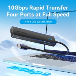 Buy Vention IT HUB USB-C 2xA 2xC 3.2 Gen2 - CHYBB - USB-C 2xA 2xC 3.2 Gen2 + USB... in Cyprus, Nicosia, Limassol, Larnaka, Pafos