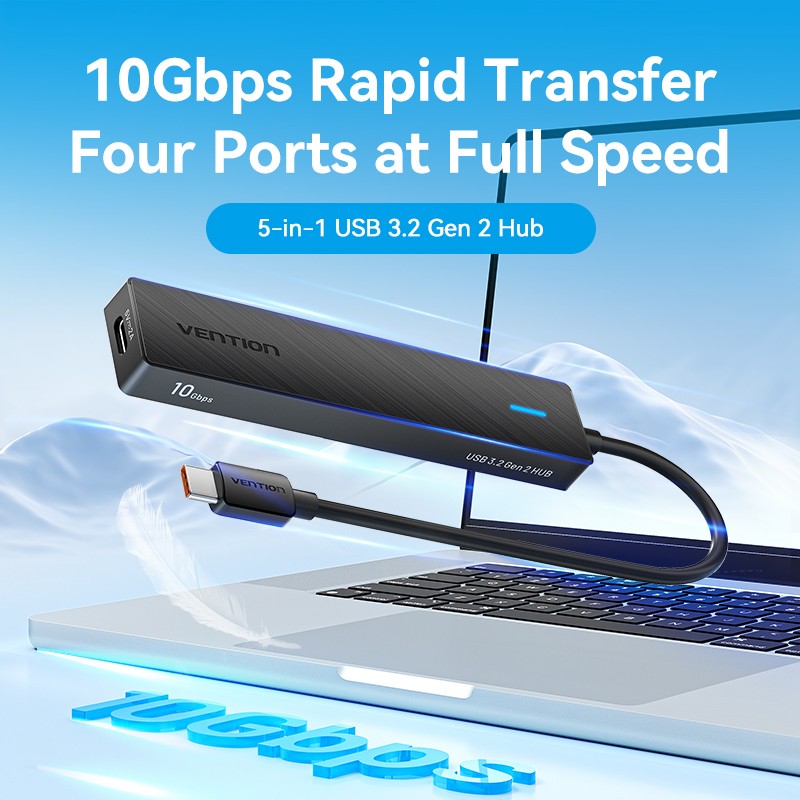 Buy Vention IT HUB USB-C 2xA 2xC 3.2 Gen2 - CHYBB - USB-C 2xA 2xC 3.2 Gen2 + USB... in Cyprus, Nicosia, Limassol, Larnaka, Pafos