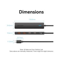 Vention CHYBB USB-C Hub – 2xA 2xC 10Gbps | Armenius Store