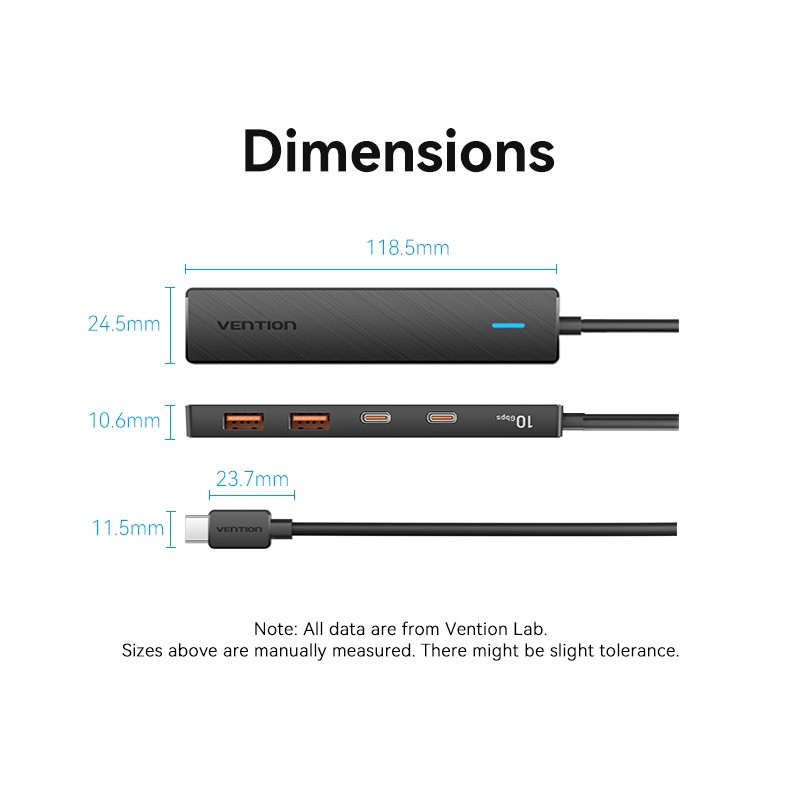 Buy Vention IT HUB USB-C 2xA 2xC 3.2 Gen2 - CHYBB - USB-C 2xA 2xC 3.2 Gen2 + USB... in Cyprus, Nicosia, Limassol, Larnaka, Pafos