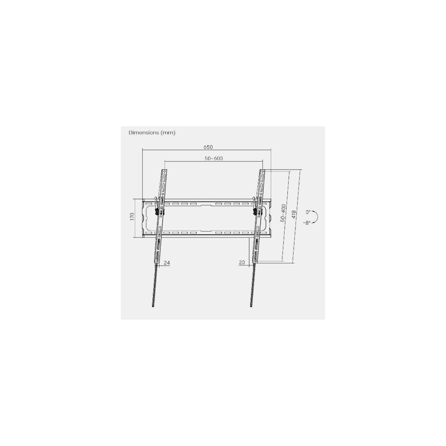 Brateck TV Mount - KL32-46T - 60x40 Tilt 45kg — Buy in Cyprus with Fast Delivery