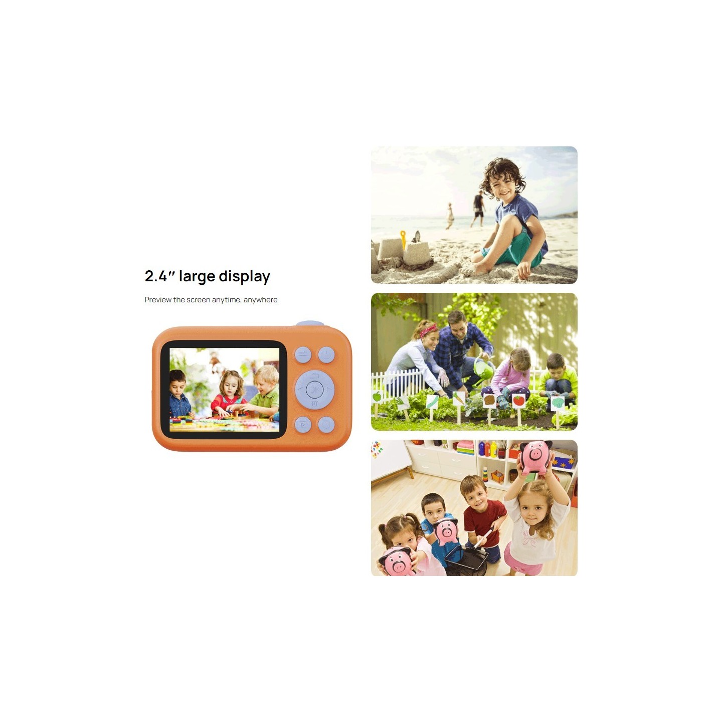 SJCAM Funcam+ Kids Action Camera - Dual Screen - FHD30FPS - 44MP — Buy in Cyprus with Fast Delivery