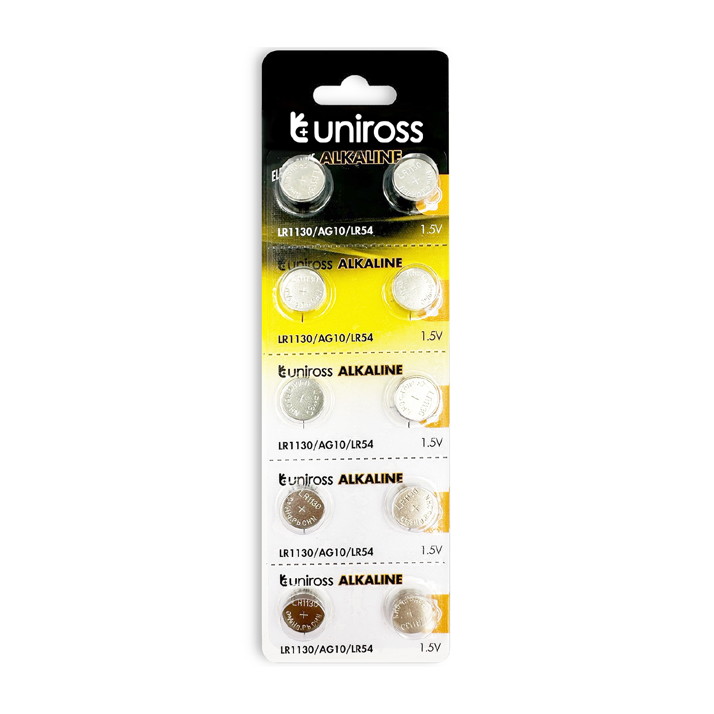 Uniross Alkaline-Coin LR1130 AG10 LR54 Battery - (10pack) — Buy in Cyprus with Fast Delivery