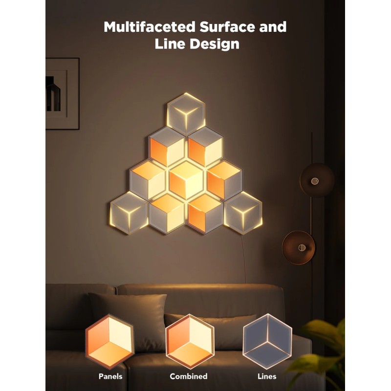 Buy Govee Gaming Wall Glide Hexa Ultra Light Panels - H606A - 7pcs (EU) in Cyprus, Nicosia, Limassol, Larnaka, Pafos