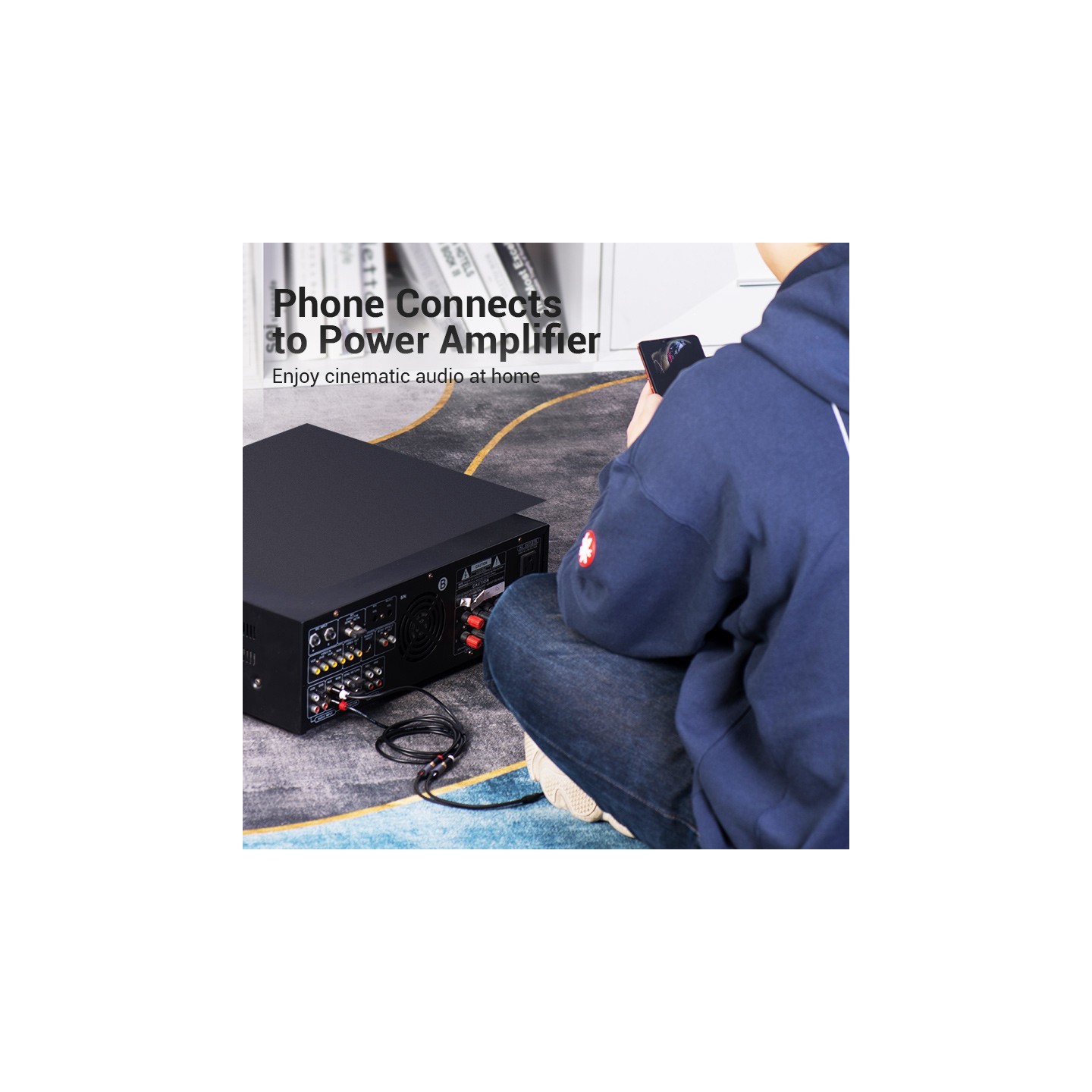 Vention AUDIO 3.5mm F to 2-RCA F Cable - BCOHY - Braided Alum 0.3m — Buy in Cyprus with Fast Delivery