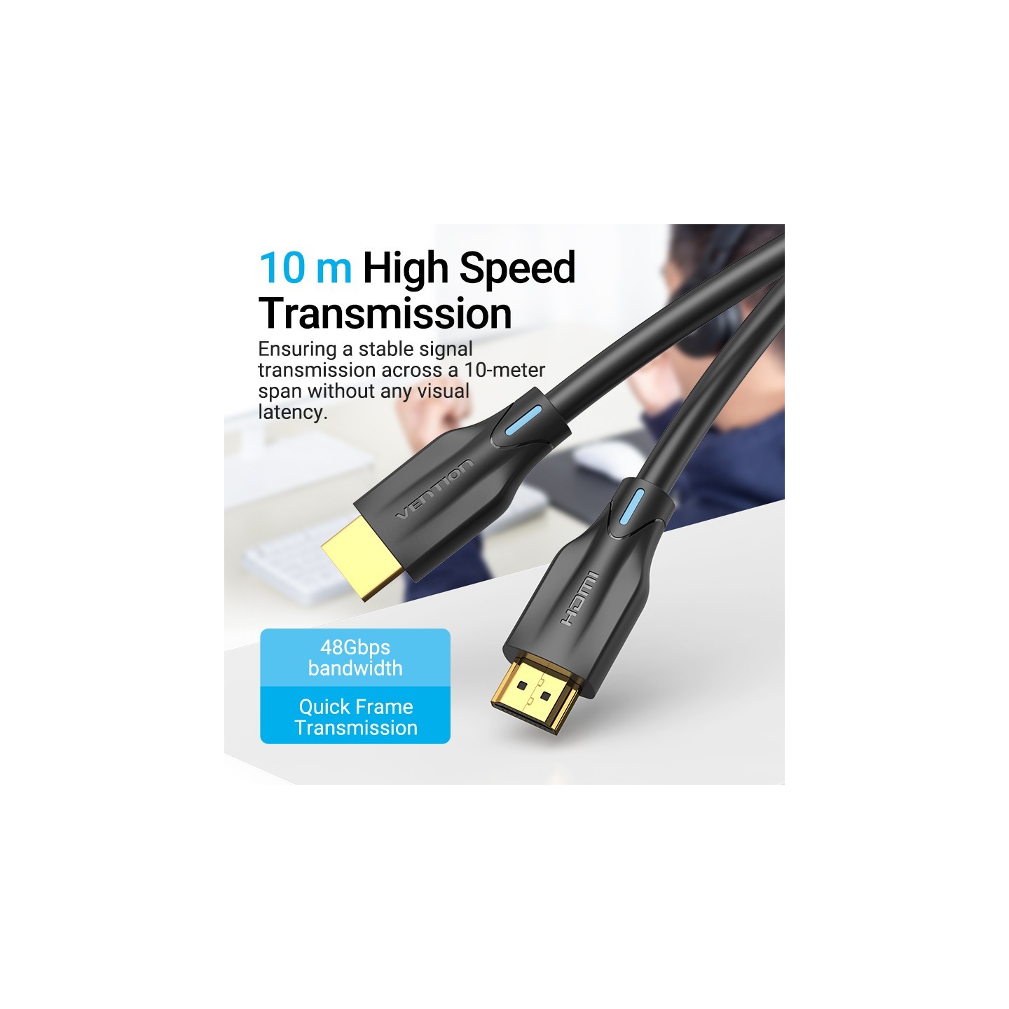 Vention HDMI Cable - AANBJ - HDMI Cable 2.1 8K 5.0m — Buy in Cyprus with Fast Delivery