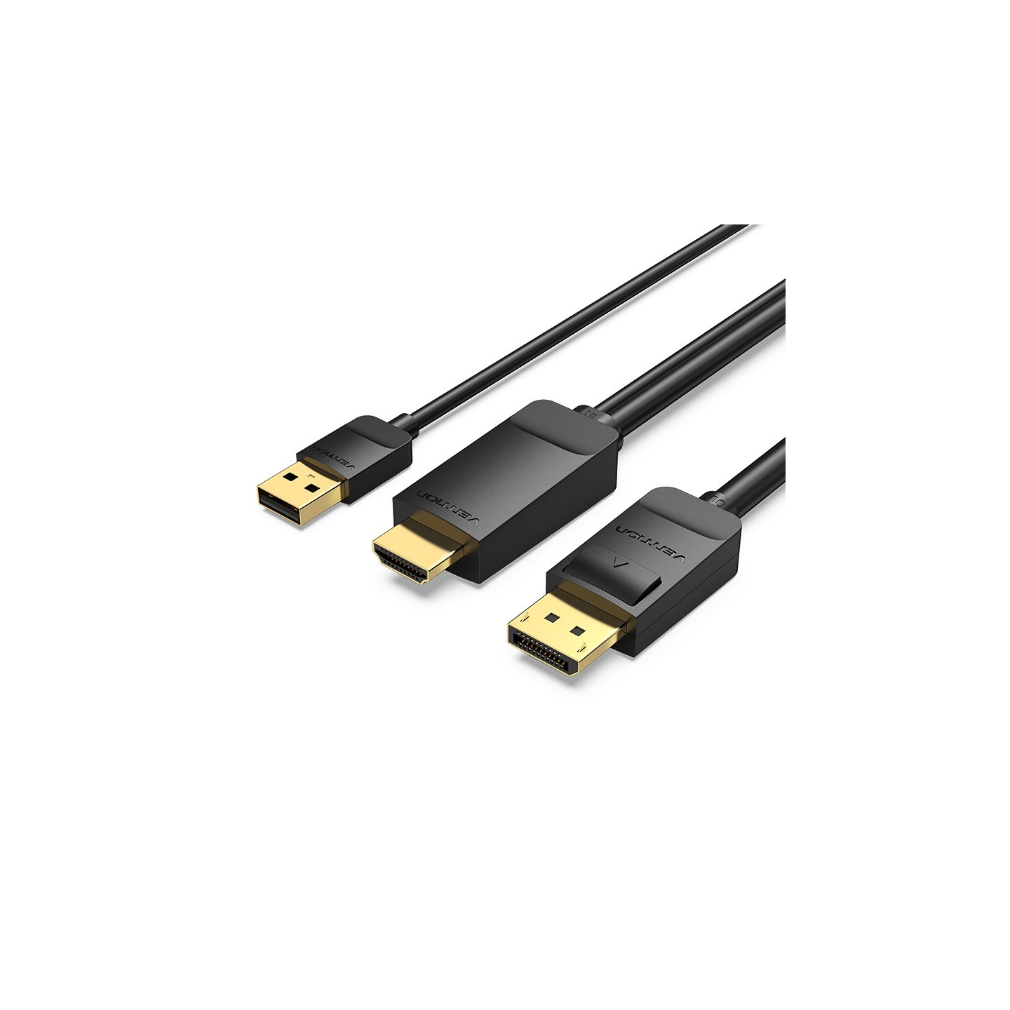 Vention Converter - ABJBH - HDMI to Displayport + USB power 2.0m — Buy in Cyprus with Fast Delivery