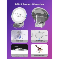 Buy Govee Smart Recessed Lights - B601B - 4'' Wi-Fi & BT RGBWW 850 Lumen with Ju... in Cyprus, Nicosia, Limassol, Larnaka, Pafos