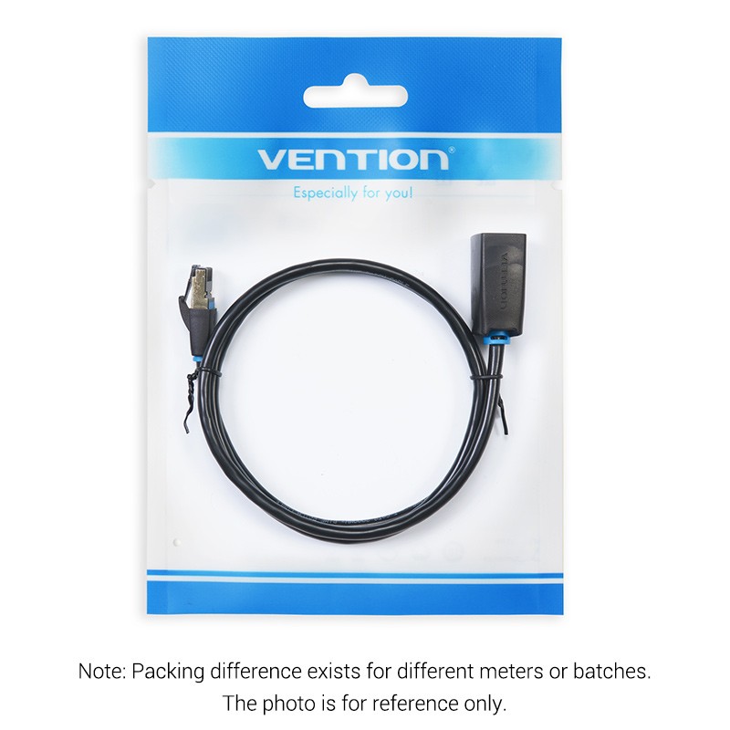 Buy Vention Network Cable - IKHBJ - CAT8 SFTP M-F Extension 5.0m Black in Cyprus, Nicosia, Limassol, Larnaka, Pafos