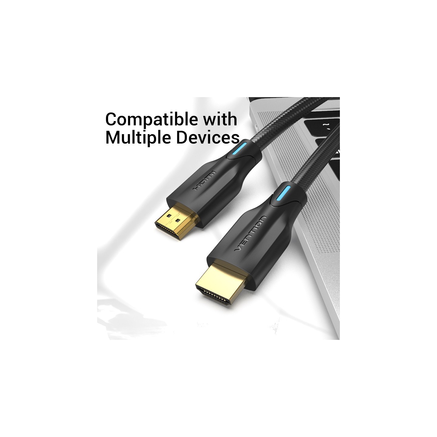 Vention HDMI Cable - AAUBH - 2.1 8K Braided 2.0m — Buy in Cyprus with Fast Delivery