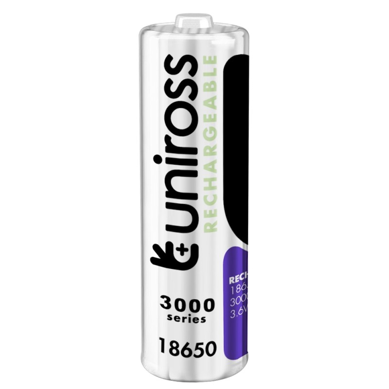 Buy Uniross Rechargeable 18650BT Lithium Battery 3000mAh - U1BT1830SP - Recharge... in Cyprus, Nicosia, Limassol, Larnaka, Pafos