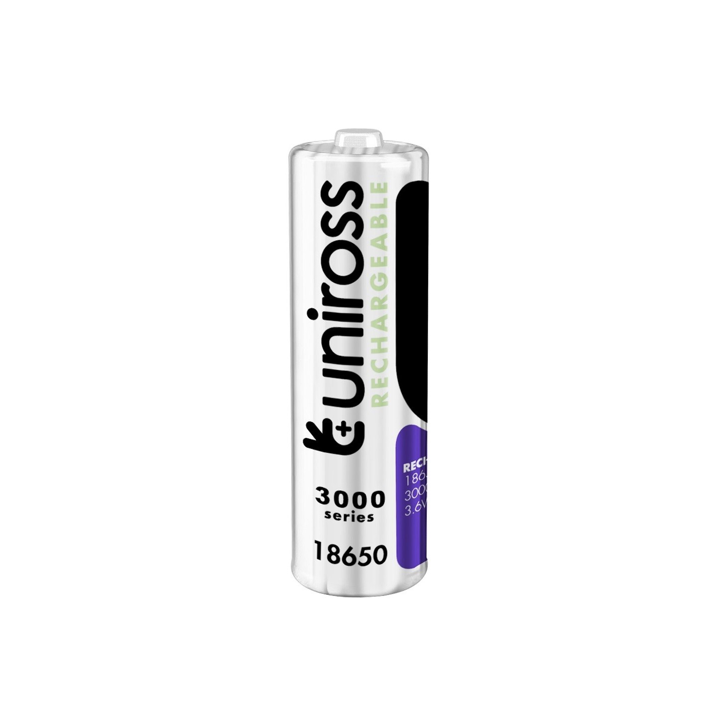 Uniross Rechargeable 18650BT Lithium Battery 3000mAh - U1BT1830SP - Rechargeable 18650BT Lithium Battery 3000mAh