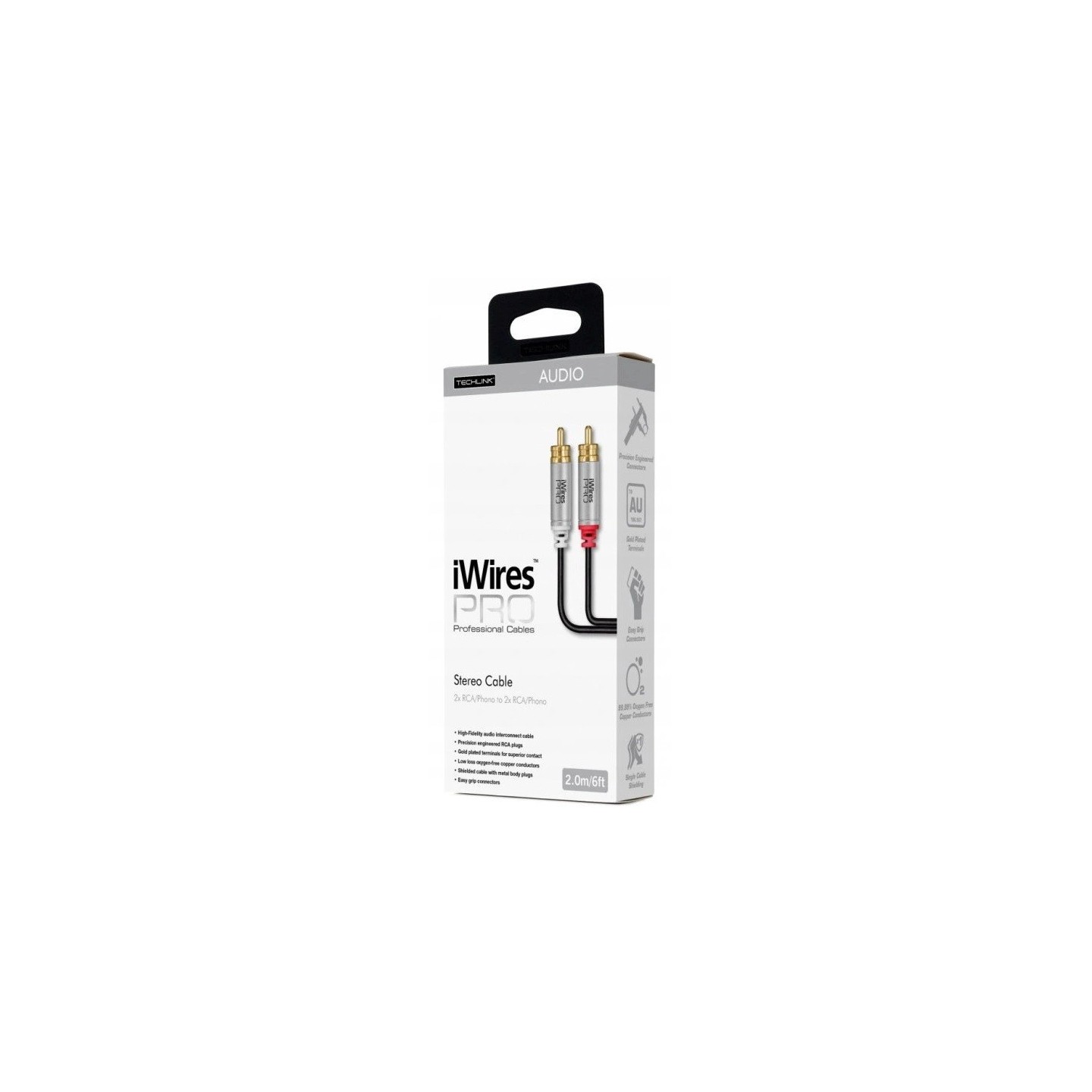 Techlink iWiresPRO 2RCA to 2RCA Cable - 711032 - 2.0m — Buy in Cyprus with Fast Delivery