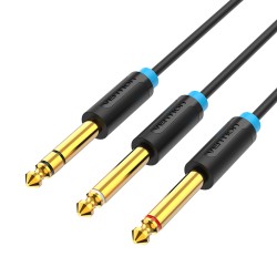 Buy Vention AUDIO 6.3mm M to 2x6.3mm M TRS Cable - BATBH - 2.0m in Cyprus, Nicosia, Limassol, Larnaka, Pafos