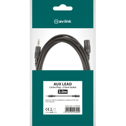 Buy AV:link 3.5mm Stereo Extension Lead - 112.042UK - 3.0m in Cyprus, Nicosia, Limassol, Larnaka, Pafos