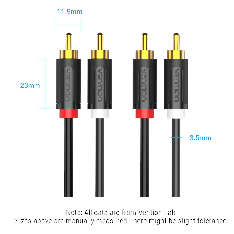 Buy Vention AUDIO 2RCA to 2RCA M-M Cable - BCMBG - 1.5m in Cyprus, Nicosia, Limassol, Larnaka, Pafos