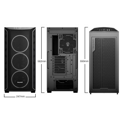 be quiet! Shadow Base 800 FX Mid Tower PC Case Black ARGB Fans E-ATX USB-C (Boxed) — Buy in Cyprus with Fast Delivery