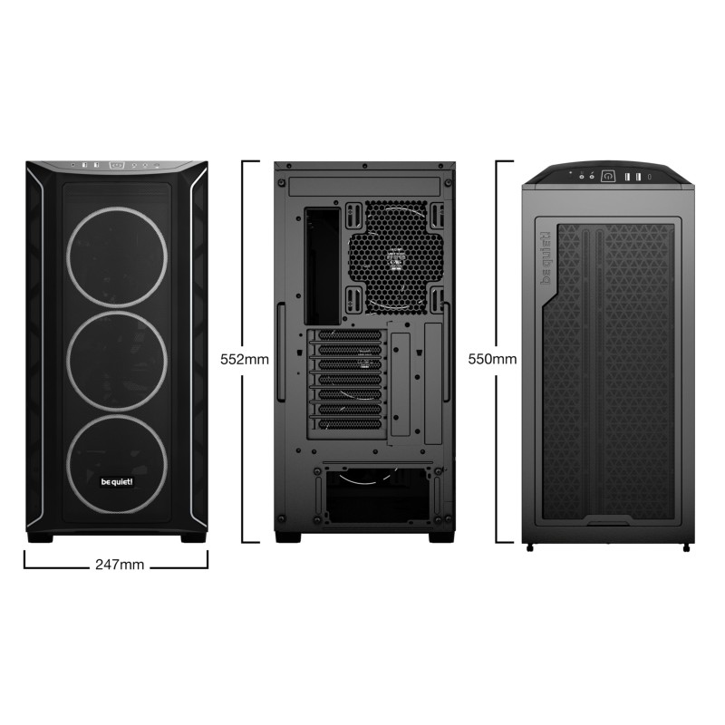 be quiet! Shadow Base 800 FX Mid Tower PC Case Black ARGB Fans E-ATX USB-C (Boxed) — Buy in Cyprus with Fast Delivery