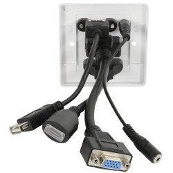 Buy AV:Link Wall Plate - 122.395UK - USB-A HDMI VGA 4K in Cyprus, Nicosia, Limassol, Larnaka, Pafos