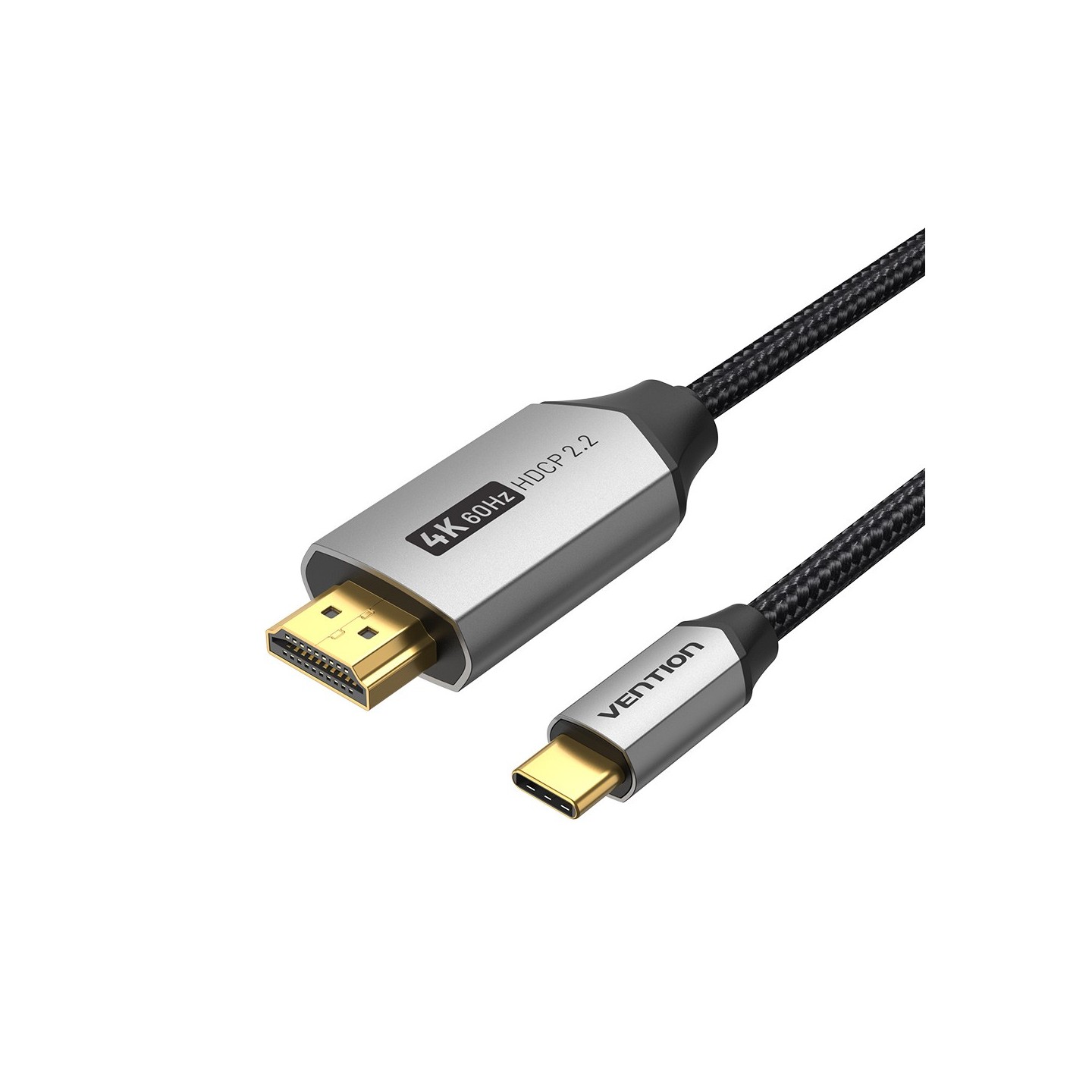 Vention USB-C to HDMI Converter Cable - CRBBF - Braided 4K60Hz 1.0m — Buy in Cyprus with Fast Delivery