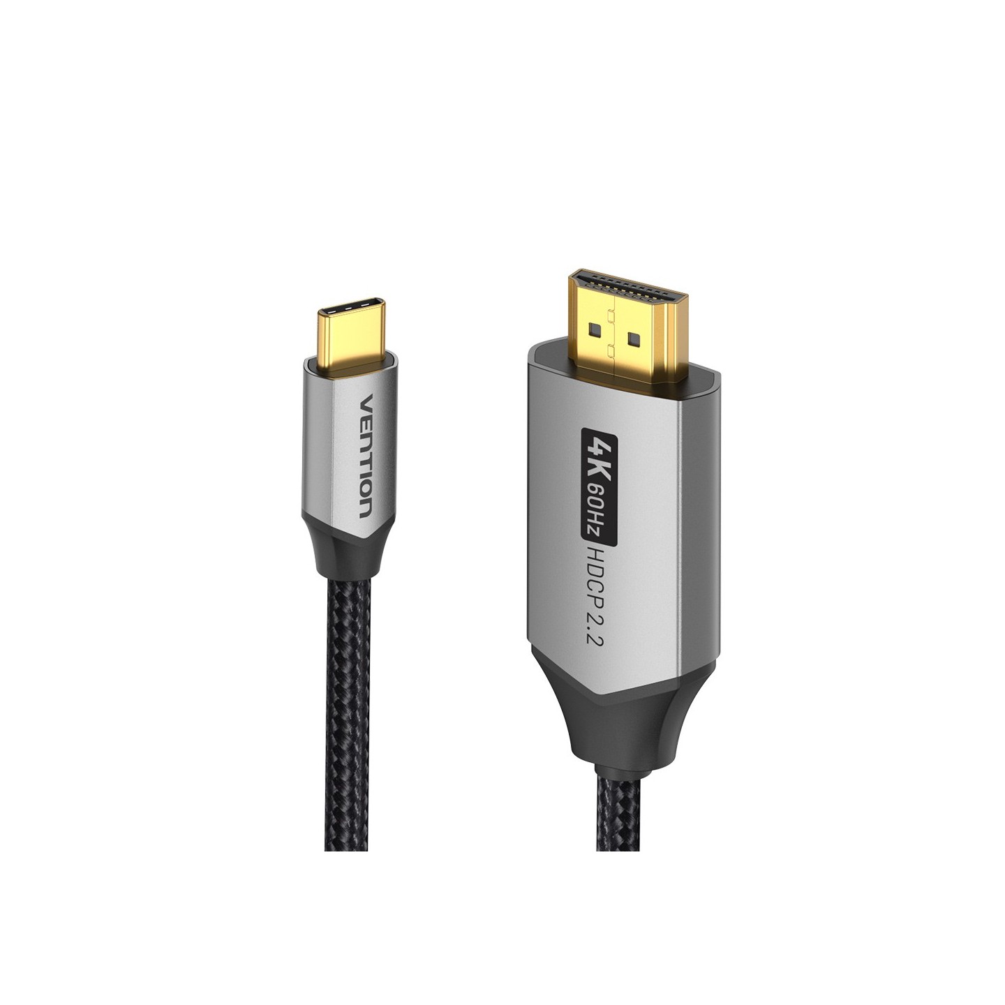 Vention USB-C to HDMI Converter Cable - CRBBF - Braided 4K60Hz 1.0m — Buy in Cyprus with Fast Delivery