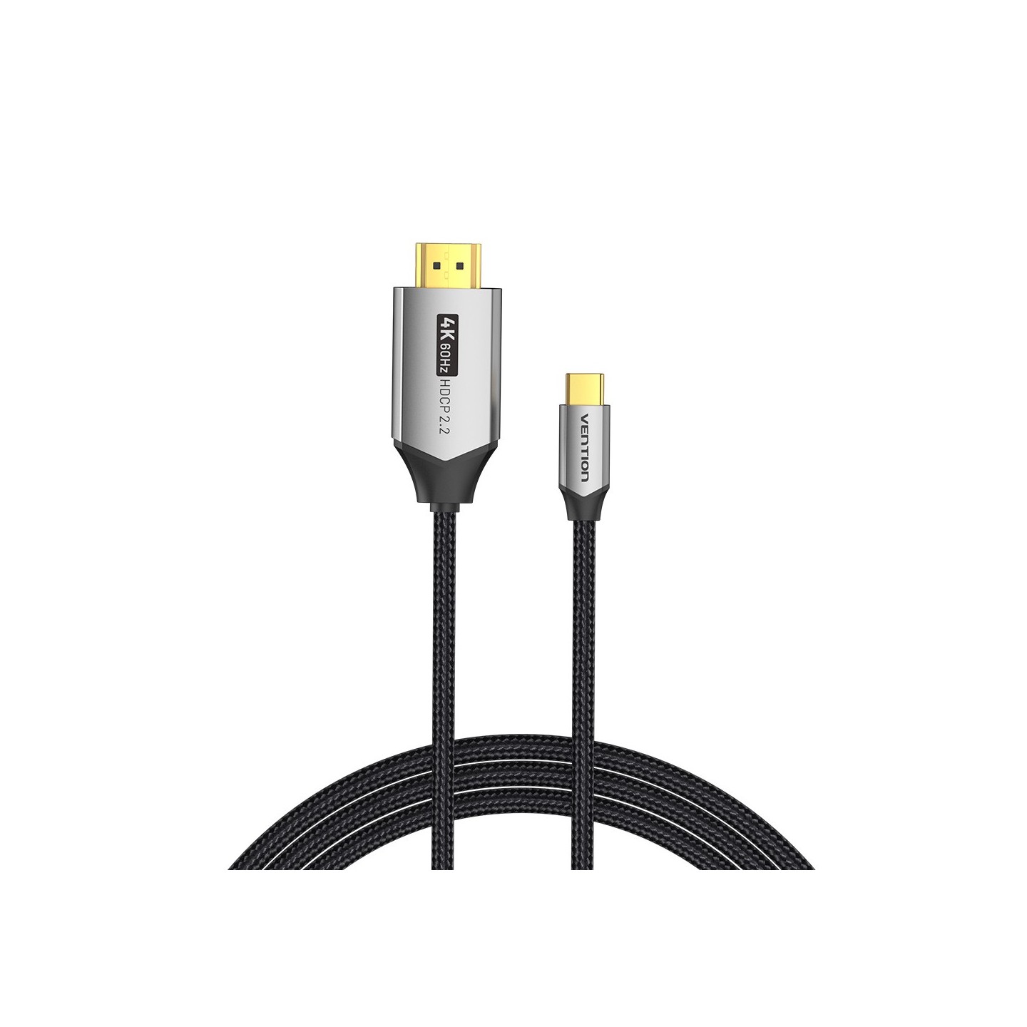 Vention USB-C to HDMI Converter Cable - CRBBF - Braided 4K60Hz 1.0m — Buy in Cyprus with Fast Delivery
