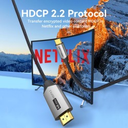 Buy Vention USB-C to HDMI Converter Cable - CRBBF - Braided 4K60Hz 1.0m in Cyprus, Nicosia, Limassol, Larnaka, Pafos