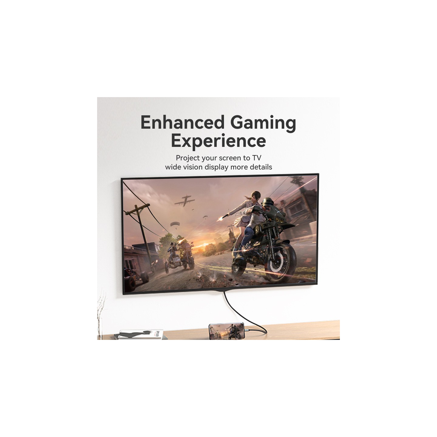 Vention USB-C to HDMI Converter Cable - CRBBF - Braided 4K60Hz 1.0m — Buy in Cyprus with Fast Delivery