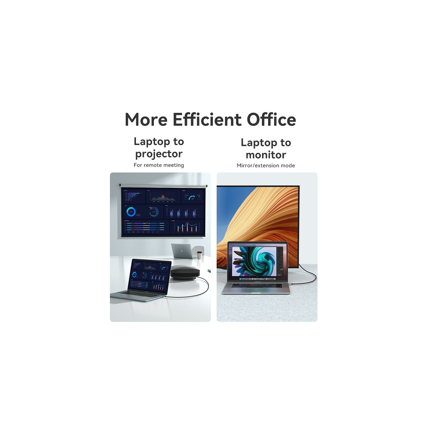 Vention USB-C to HDMI Converter Cable - CRBBF - Braided 4K60Hz 1.0m — Buy in Cyprus with Fast Delivery