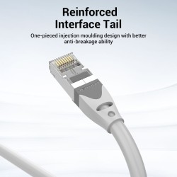 Buy Vention Network Cable - IBHHD - CAT6A SFTP 0.5m Grey in Cyprus, Nicosia, Limassol, Larnaka, Pafos