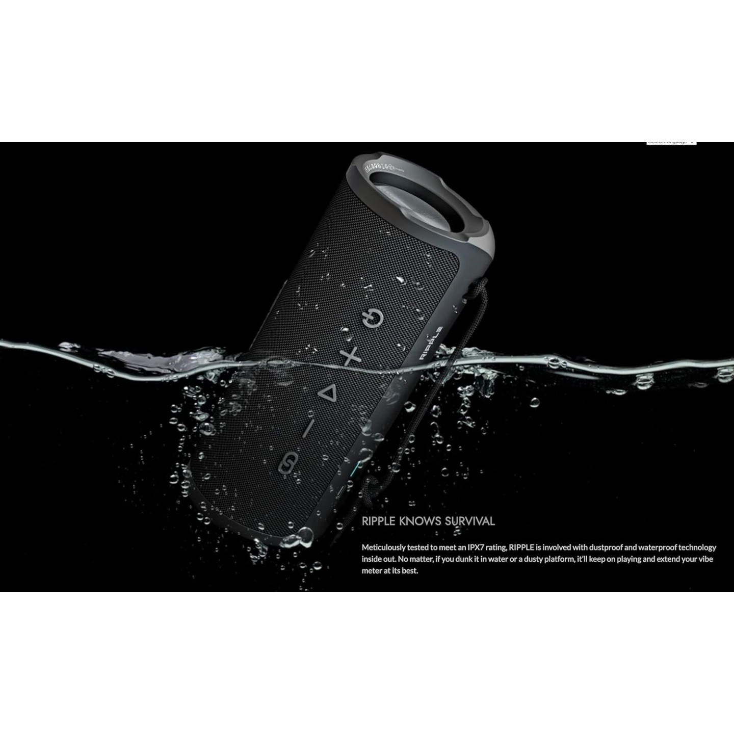 HiFuture Portable BT Speaker RIPPLE - IPX7 30W Black — Buy in Cyprus with Fast Delivery