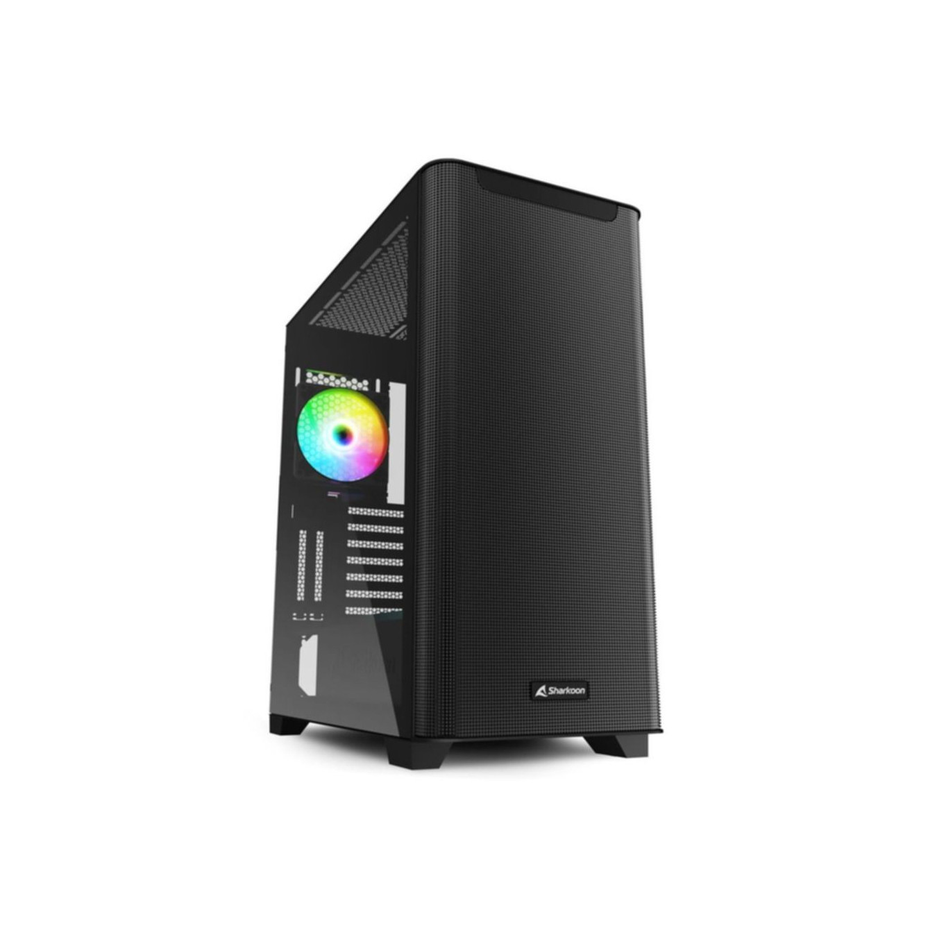 Sharkoon M30 RGB - Full Tower PC Case - Black, Tempered Glass, RGB, E-ATX/ATX Support, USB-C