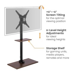 Buy Brateck TV Floorstand 40x40 1.07m 35kg Shelf & MDF - FS41-44T-02 - 40x40, 1.... in Cyprus, Nicosia, Limassol, Larnaka, Pafos