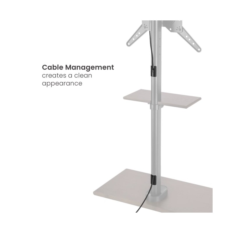 Buy Brateck TV Floorstand 40x40 1.07m 35kg Shelf & MDF - FS41-44T-02 - 40x40, 1.... in Cyprus, Nicosia, Limassol, Larnaka, Pafos