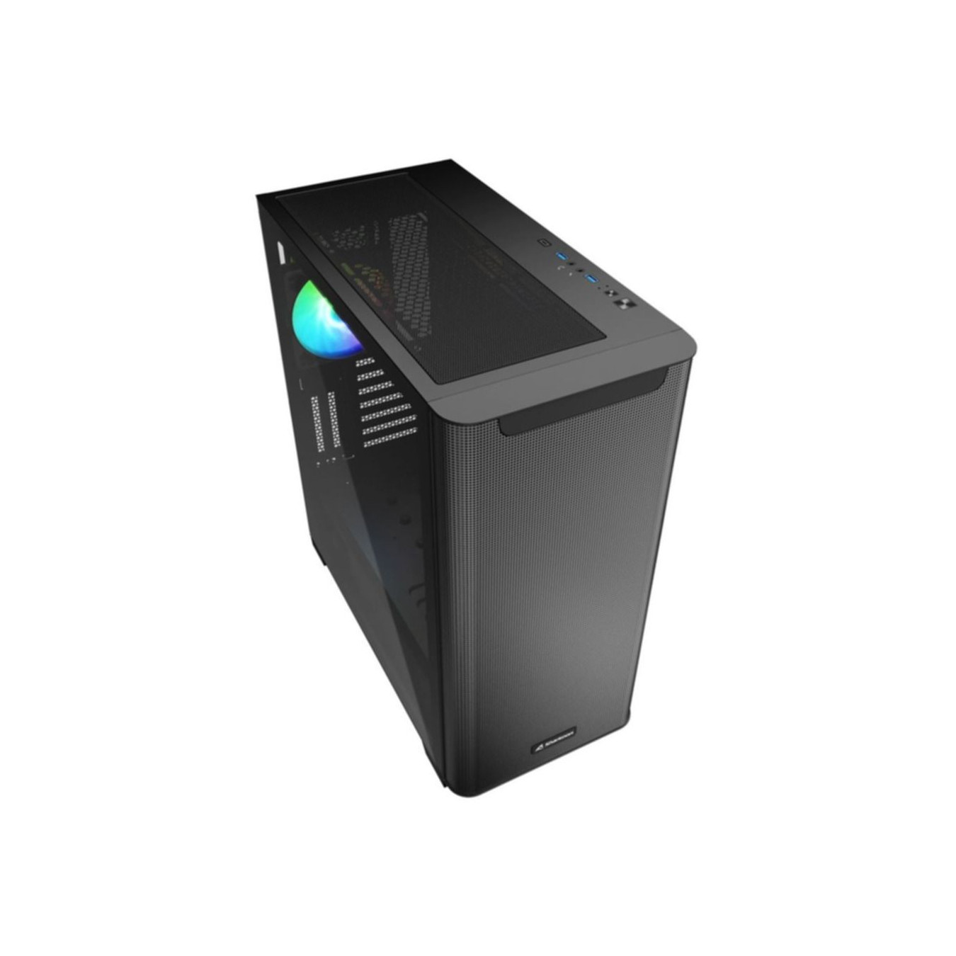 Sharkoon M30 RGB - Full Tower PC Case - Black, Tempered Glass, RGB, E-ATX/ATX Support, USB-C