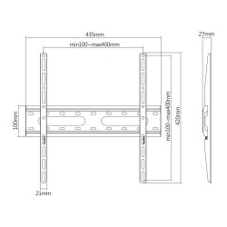 Buy Brateck TV Mount - KL31-44F - 40x40 Fixed in Cyprus, Nicosia, Limassol, Larnaka, Pafos