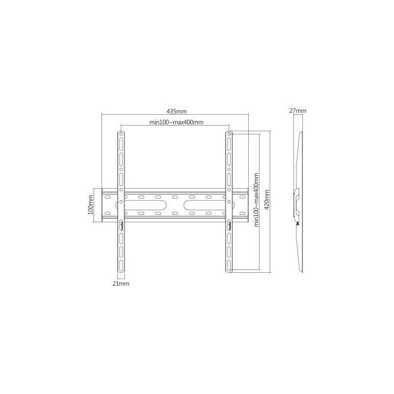 Buy Brateck TV Mount - KL31-44F - 40x40 Fixed in Cyprus, Nicosia, Limassol, Larnaka, Pafos