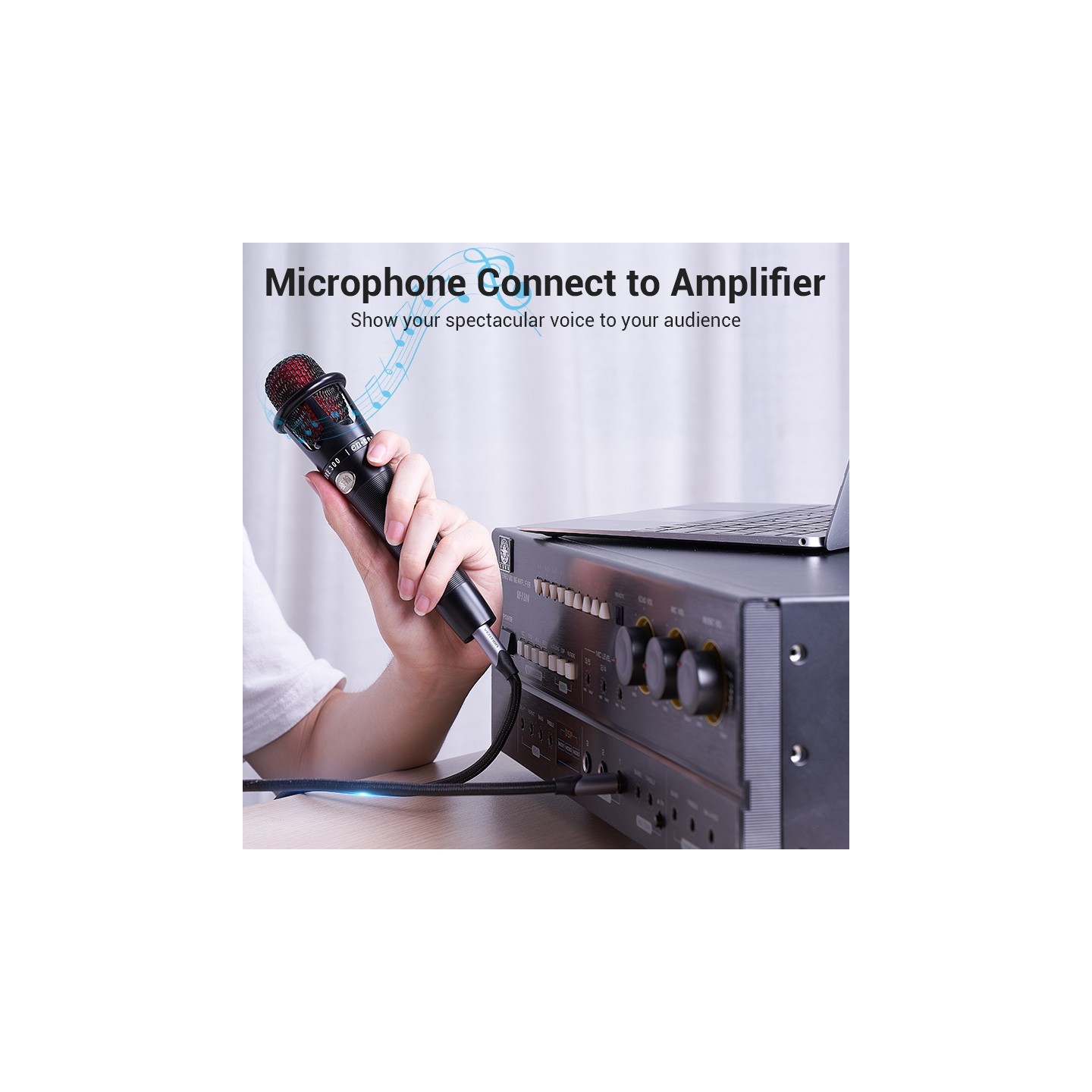 Vention AUDIO - BASHJ - 6.3mm M-M Braided Cable Aluminium 5.0m — Buy in Cyprus with Fast Delivery