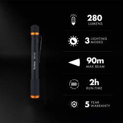 Buy Uniross Penlight - GX100 - IPX4 Waterproof Torch 280 lumens 90m Beam (Incl 2... in Cyprus, Nicosia, Limassol, Larnaka, Pafos