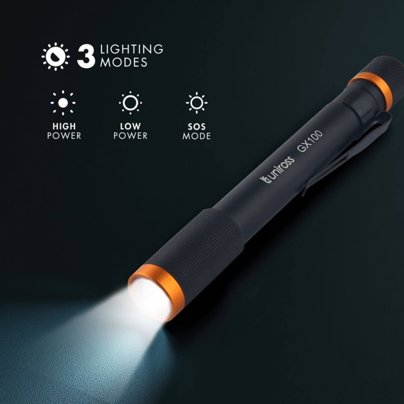 Buy Uniross Penlight - GX100 - IPX4 Waterproof Torch 280 lumens 90m Beam (Incl 2... in Cyprus, Nicosia, Limassol, Larnaka, Pafos