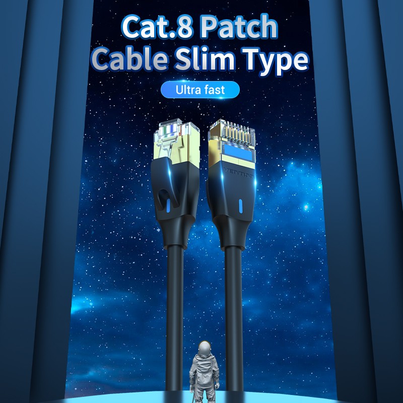 Buy Vention Network Cable - IKIBI - CAT8 SFTP Slim 3.0m Black in Cyprus, Nicosia, Limassol, Larnaka, Pafos