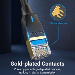 Buy Vention Network Cable - IKIBI - CAT8 SFTP Slim 3.0m Black in Cyprus, Nicosia, Limassol, Larnaka, Pafos