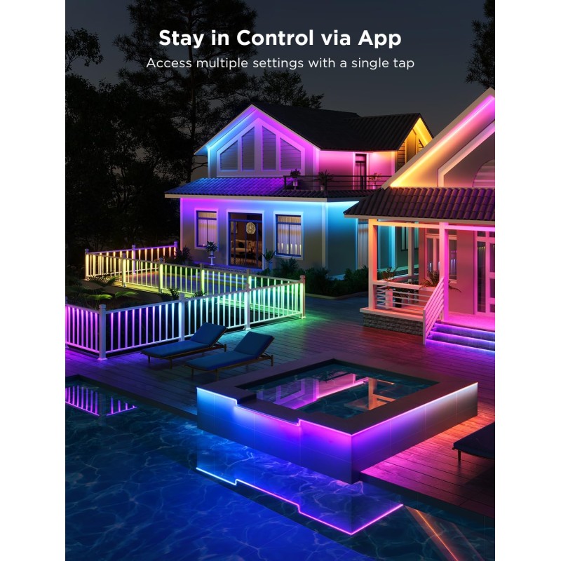 Buy Govee Outdoor LED Strip Smart RGBIC WiFi & BT Lights 10m - H70A1 - UK in Cyprus, Nicosia, Limassol, Larnaka, Pafos