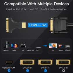 Buy Vention HDMI Adaptor Male to DVI Female 24+5 - AIKB0 - 24+5 in Cyprus, Nicosia, Limassol, Larnaka, Pafos