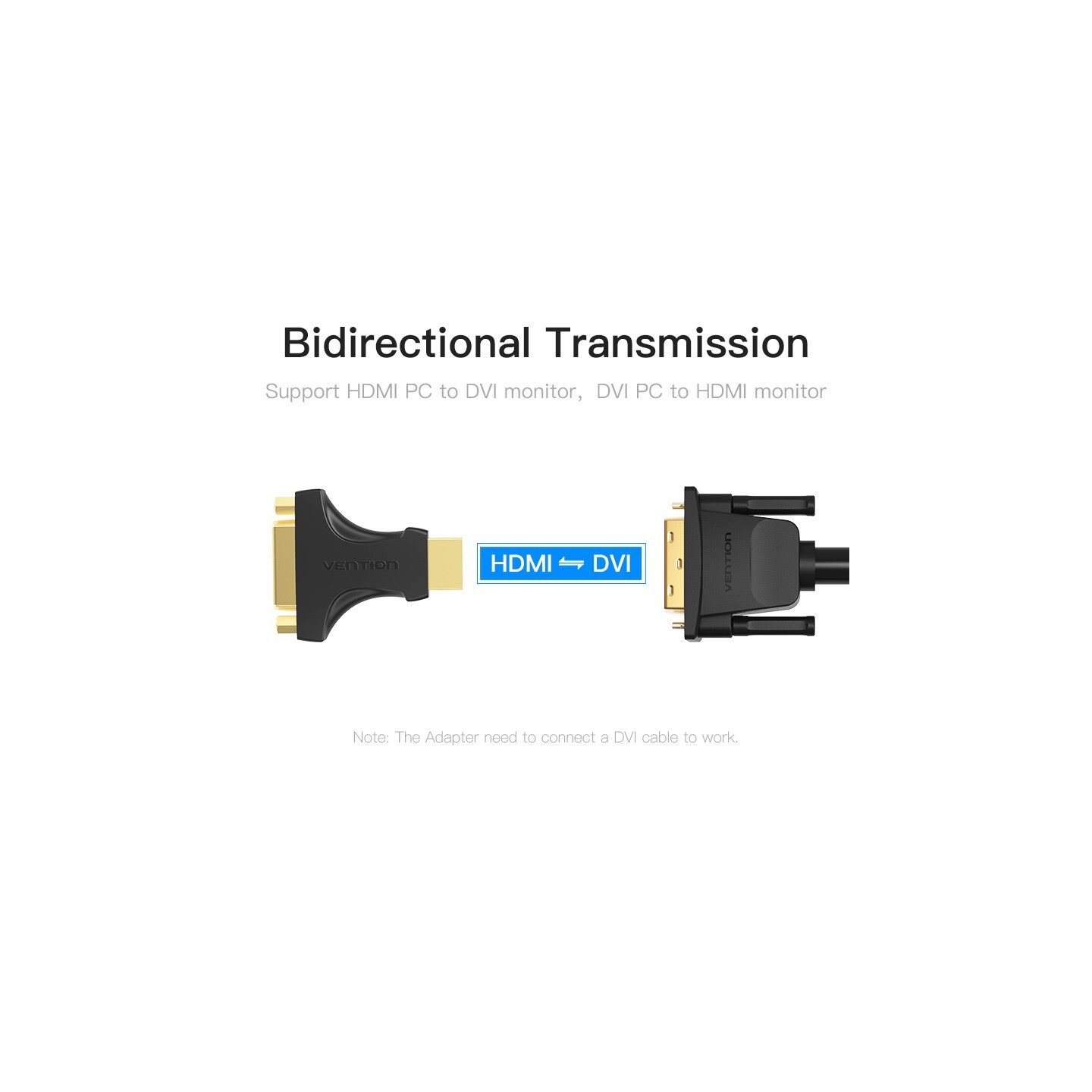 Vention HDMI Adaptor Male to DVI Female 24+5 - AIKB0 - 24+5 — Buy in Cyprus with Fast Delivery