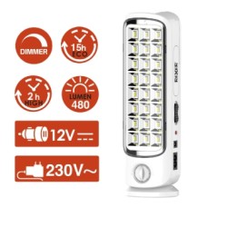 Buy REXER Emergency Lamp - RX4224 - 7.5W 24 LED Rechargeable in Cyprus, Nicosia, Limassol, Larnaka, Pafos
