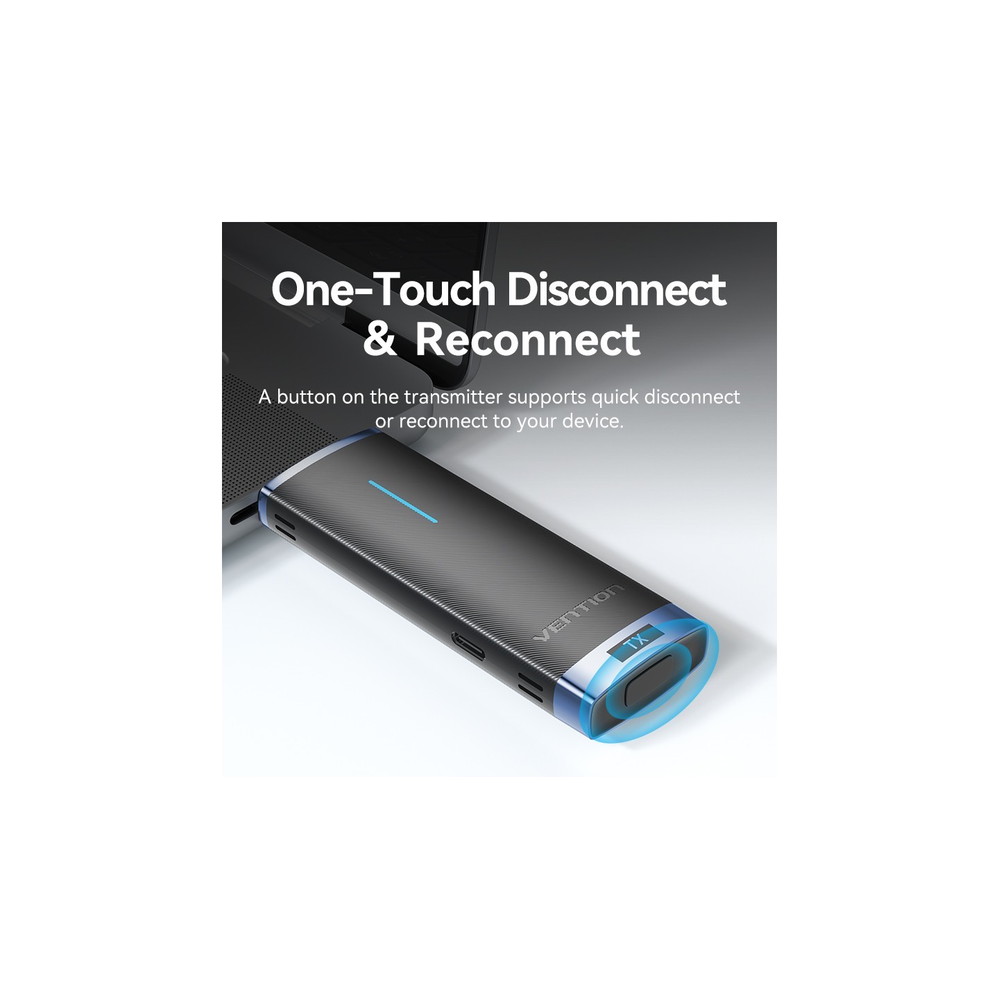 Vention HDMI Wireless Transmitter-Receiver Kit 5GHz 1080p Blue - ADCL0 - HDMI Wireless Transmitter-Receiver Kit 5GHz 1080p Blue